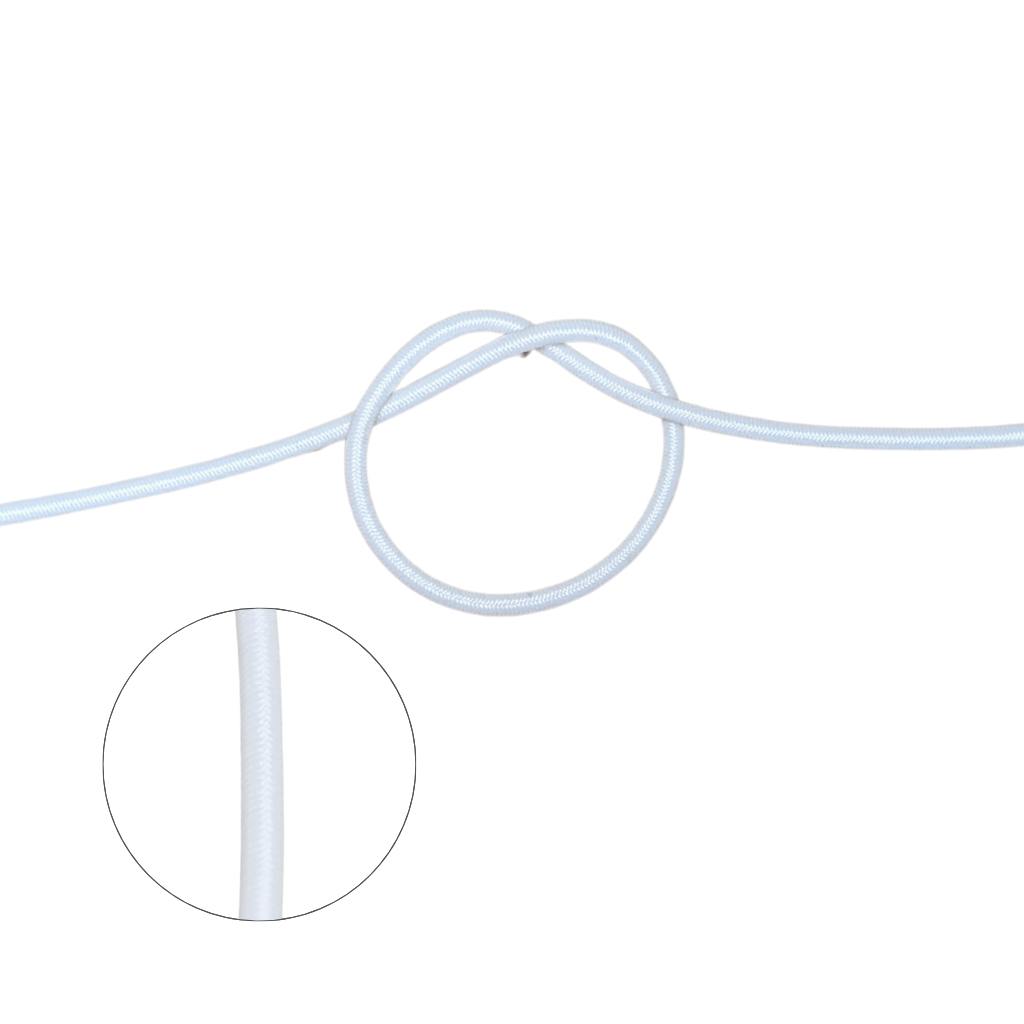 Cordón elástico trenzado 2mm blanco